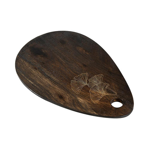 Acacia Wooden Cutting Board with Brass Inlay